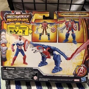 Hasbro Marvel Mech Strike Mechasaurs Captain America & Redwing